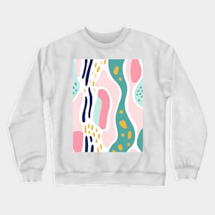 Autumn Nostalgia: Retro Pastel Doodle Delight Crewneck Sweatshirt